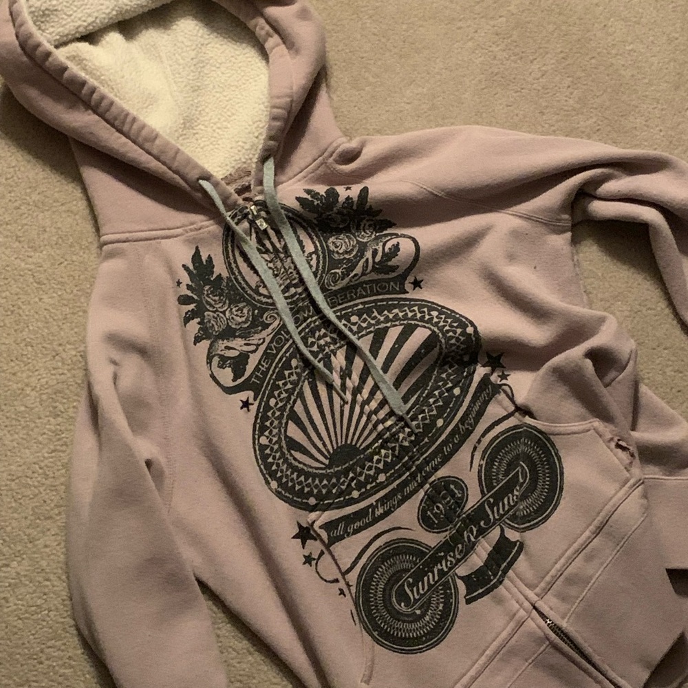 vintage volcom zip up - womens medium or mens small